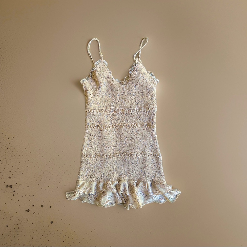 Floral Bodycon dress with ruffle detail